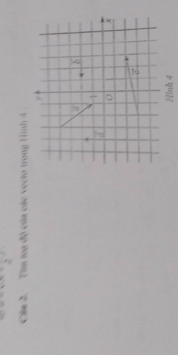 Cầm 2. Tim toa độ của các vecto trong Hình 4 , 
Hình 4
