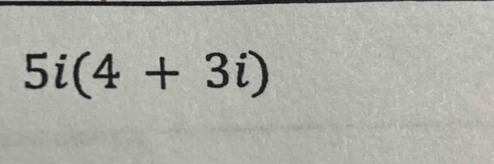 5i(4+3i)