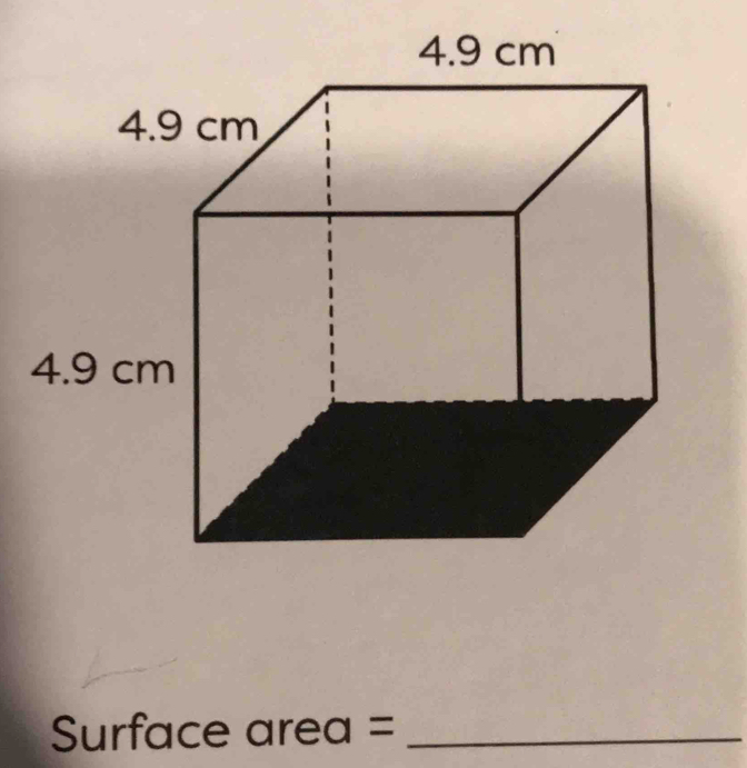 Surface area =_