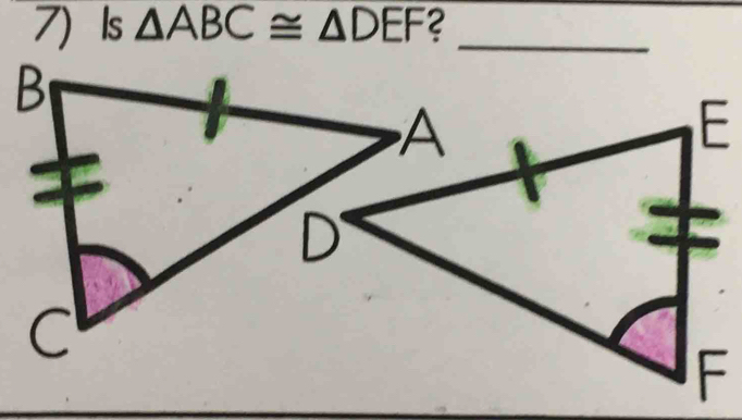 Is △ ABC≌ △ DEF 2_