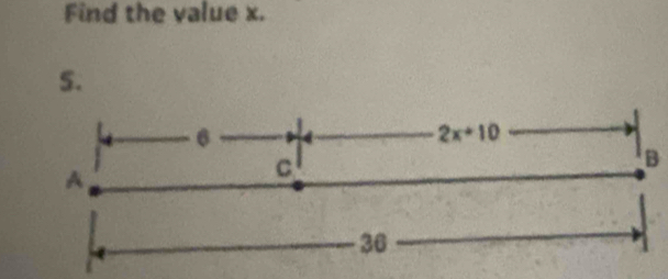 Find the value x.
S.
B