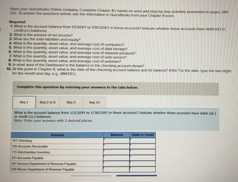 Solved: Open your QuickBooks Online company. Complete Chapter 8's hands ...