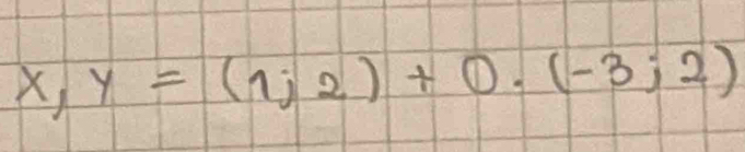 X, y=(1;2)+0.(-3;2)