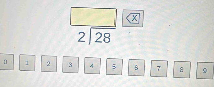  □ /2sqrt(28) frac □ 28
0 1 2 3 4 5 6 7 8 9