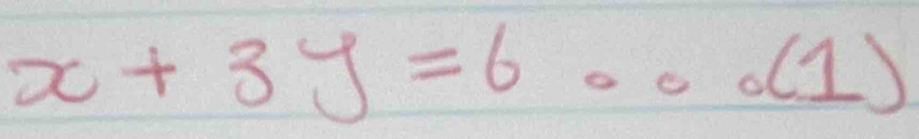 x+3y=6· c(1)