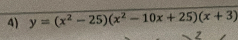 y=(x^2-25)(x^2-10x+25)(x+3)