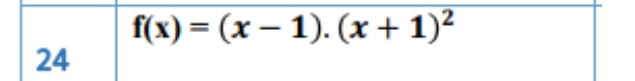 f(x)=(x-1).(x+1)^2
24