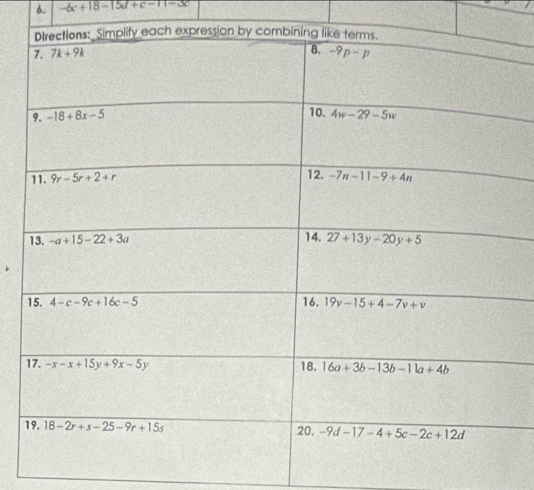 -6c+18-15d+c-11-3c