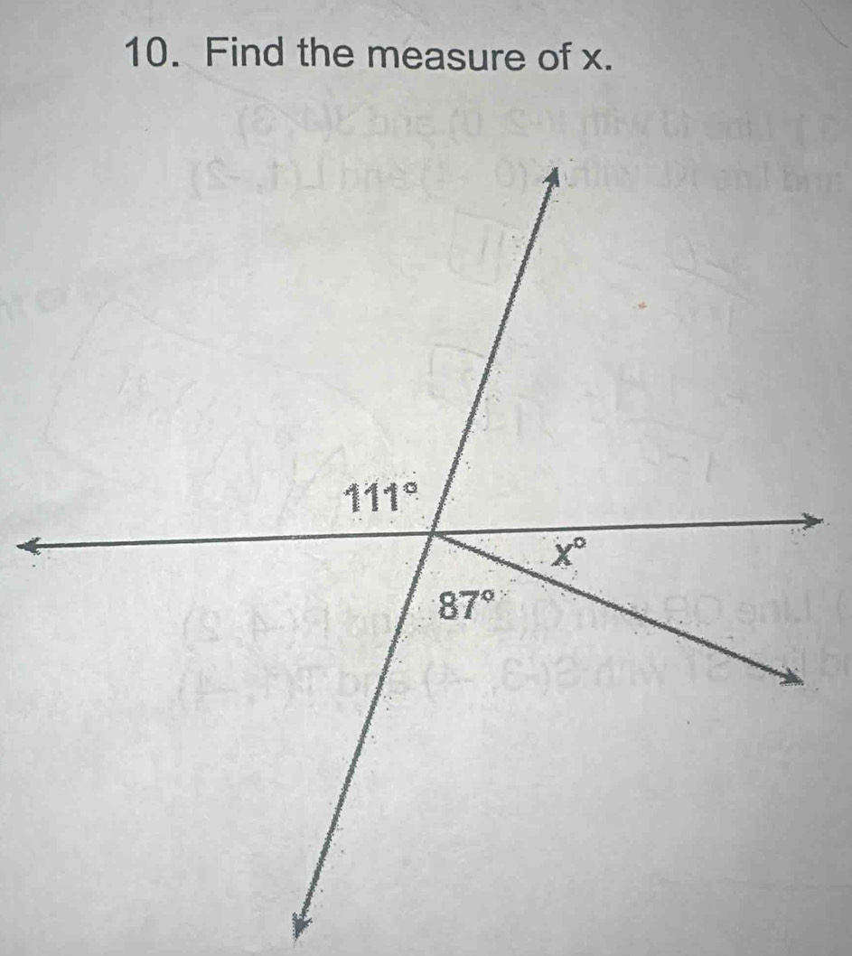 Find the measure of x.