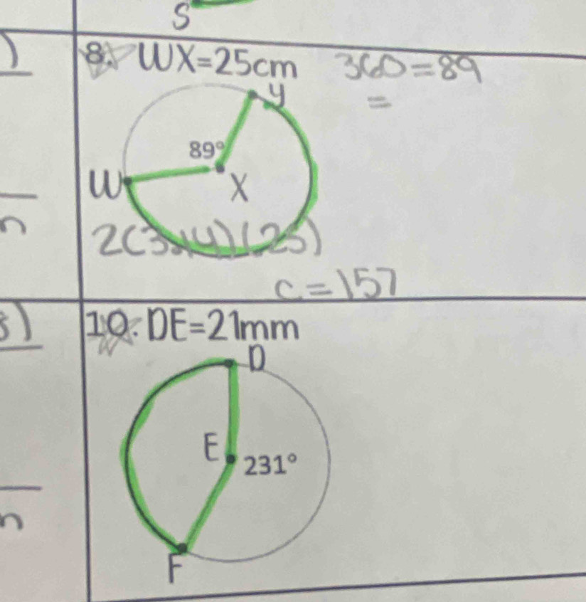 WX=25cm
10. DE=21mm