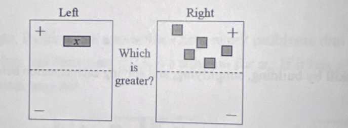 Left Right
+
+
x
Which
is
greater?
—