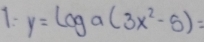 1- y=log a(3x^2-5)=