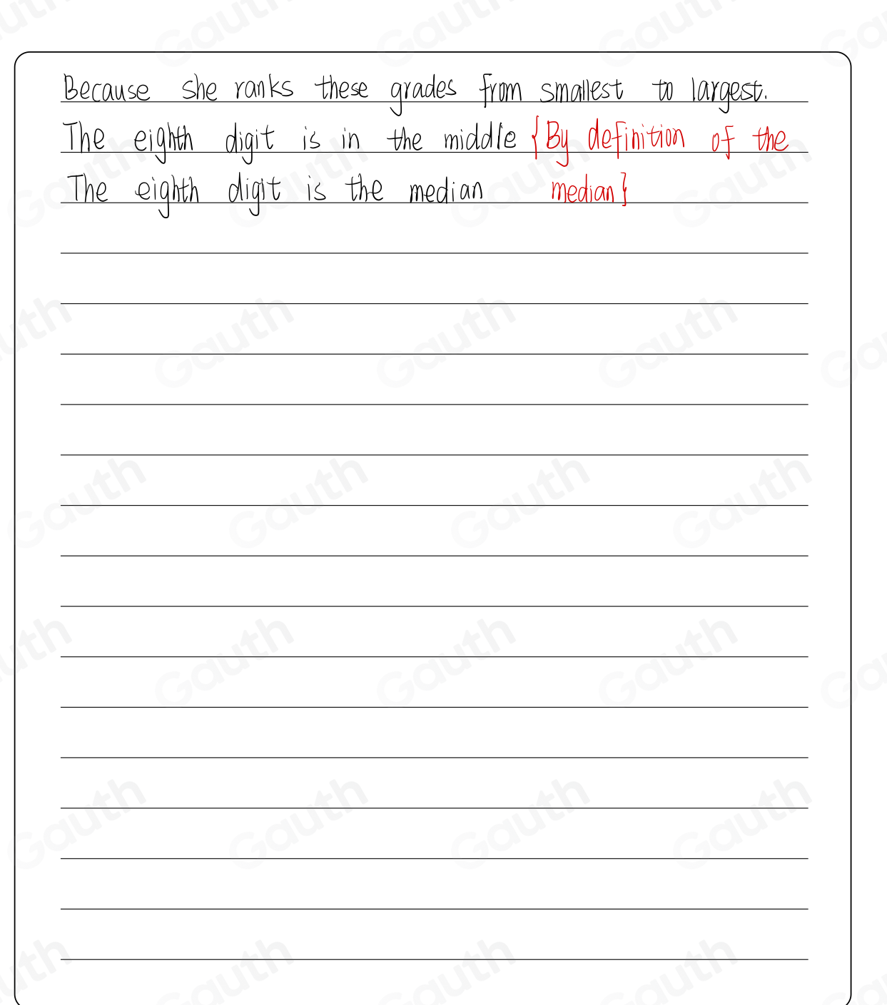 Solved: Ms Clarke arranged the 15 test scores of her students in order ...