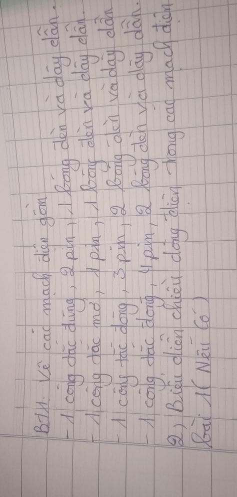 B11. Ke cao mach diǎn gōm 
Acong dǎc duāng, Qpn,ì kōng dén yù dāg elán 
Acong fac mǒ, pin, gāg en ya day dán 
cāng táo dōng, 3pin, a Bāng ocn va day dlán 
A cong dāc dong, pin, a Bōng dcn yè cag dàn. 
Q, Biǒi dién chiè dōng zliān hōng eao mach diàn 
Bài l( Néi (6)