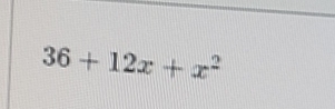 36+12x+x^2