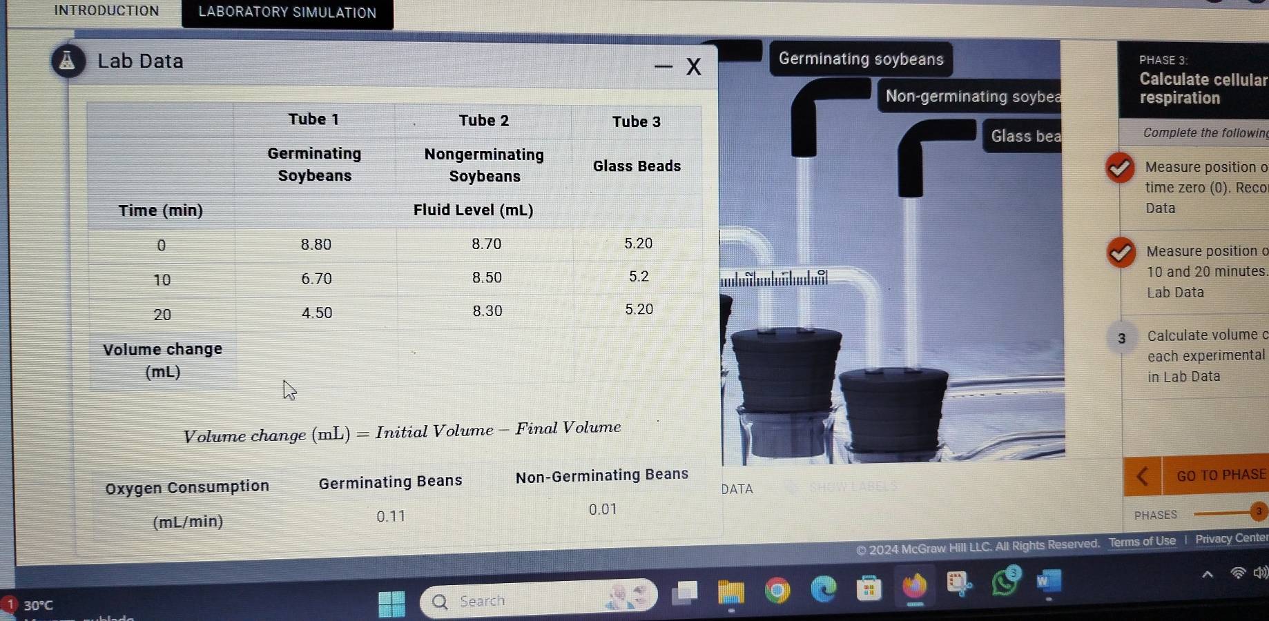 Solved: INTRODUCTION LABORATORY SIMULATION A Lab Data - xPHASE 3 ...