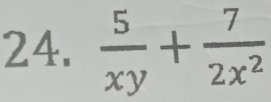  5/xy + 7/2x^2 