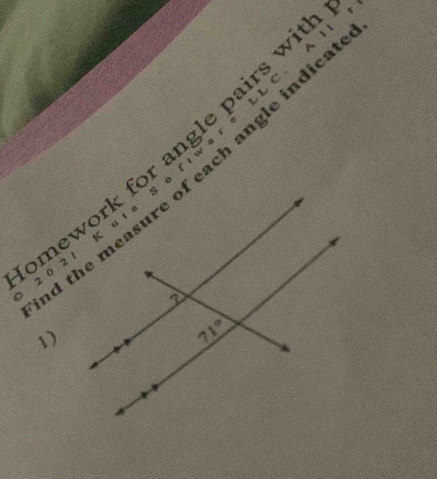 nework for angle pairs with 
1)