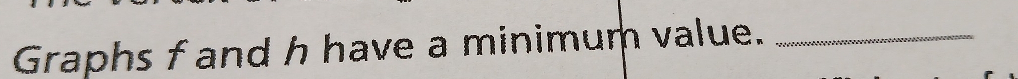 Graphs fand h have a minimum value._