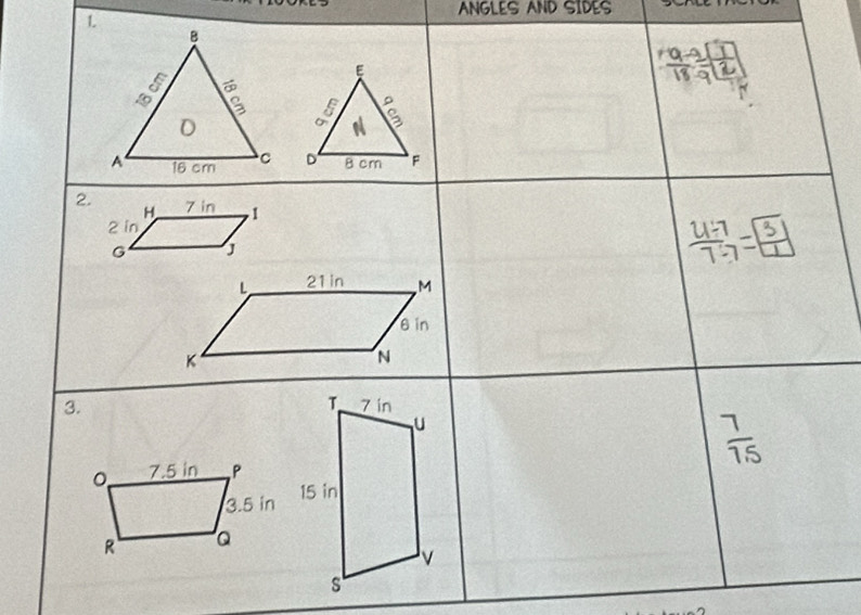 ANGLES AND SIDES