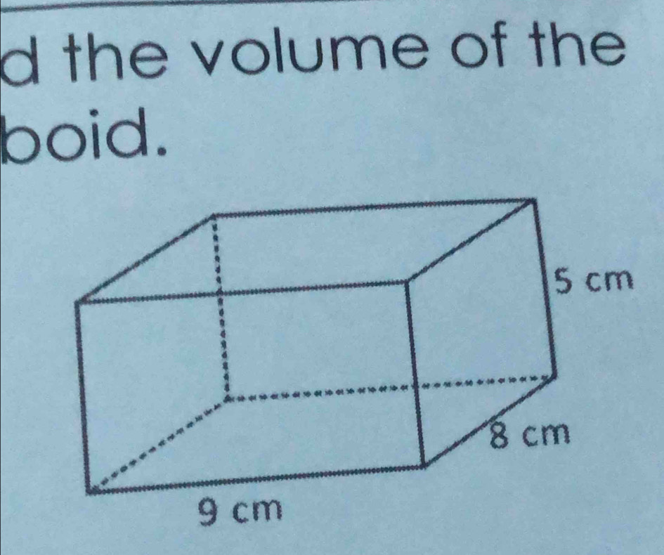 the volume of the 
boid.