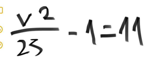  v^2/25 -1=11