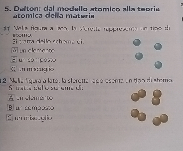 Risolto:a 5. Dalton: dal modello atomico alla teoria atomica della ...