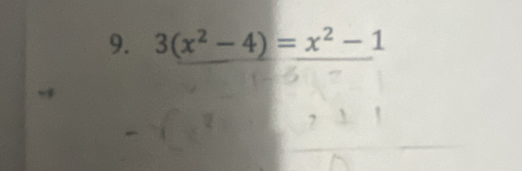 3(x^2-4)=x^2-1