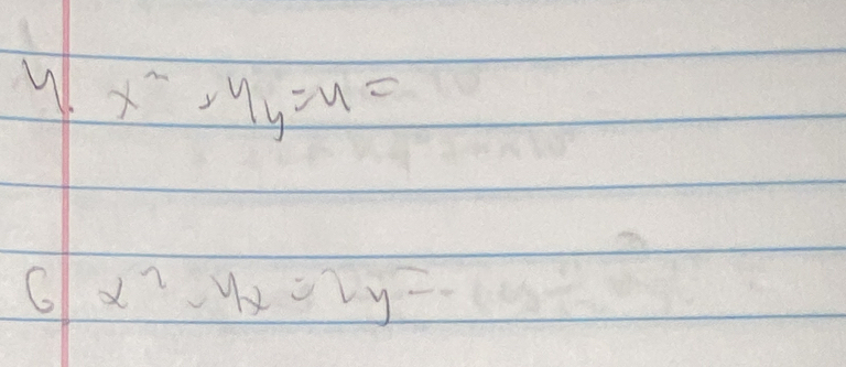 x^2+y=4=
6 x^2-4x=2y=