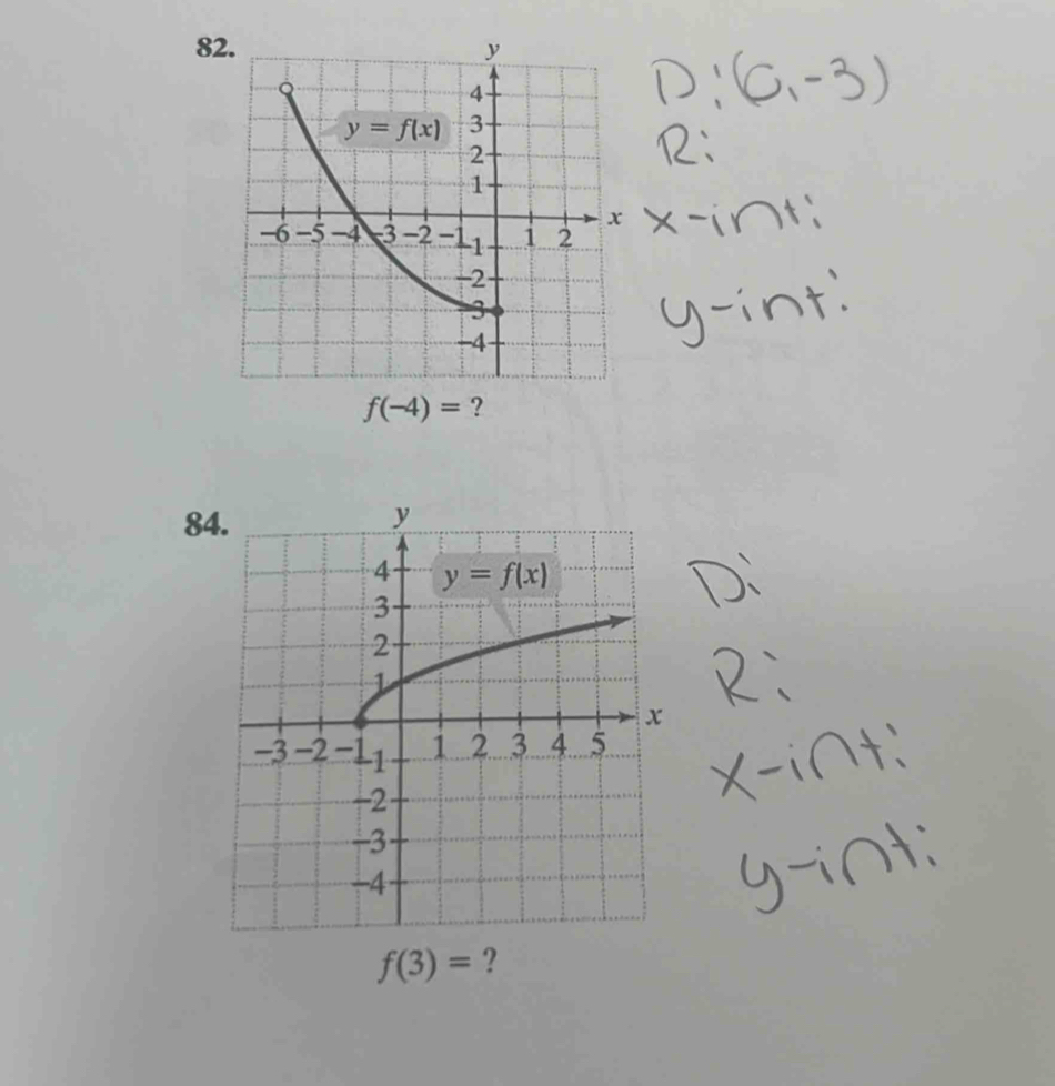 8
f(-4)= ?
84.
f(3)= ?