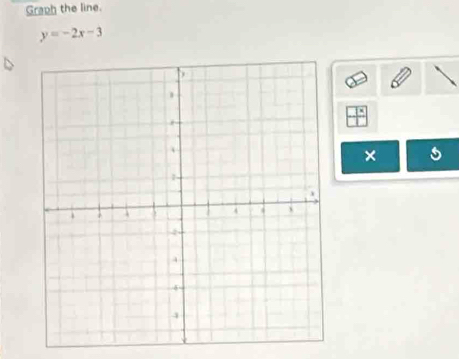 Graph the line.
y=-2x-3
×