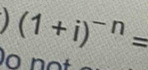 (1+i)^-n=