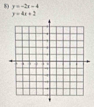 y=-2x-4
y=4x+2