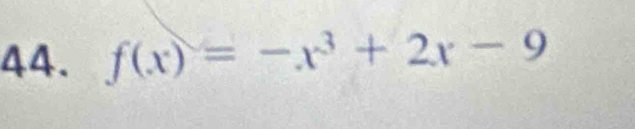 f(x)=-x^3+2x-9