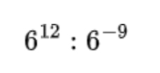 6^(12):6^(-9)