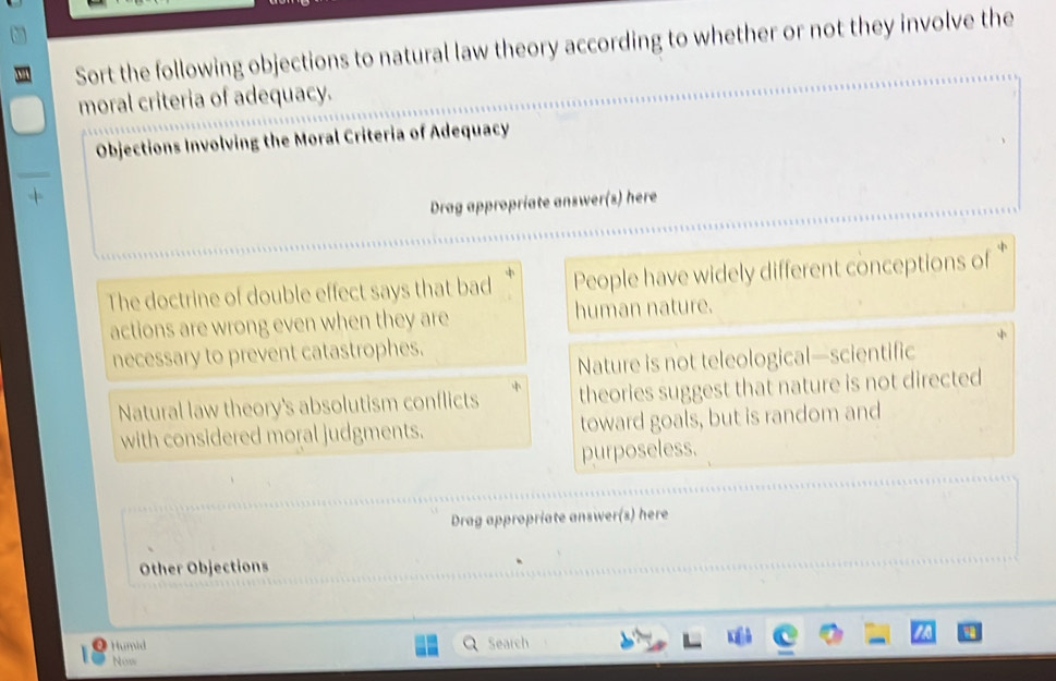 Solved: Sort the following objections to natural law theory according ...