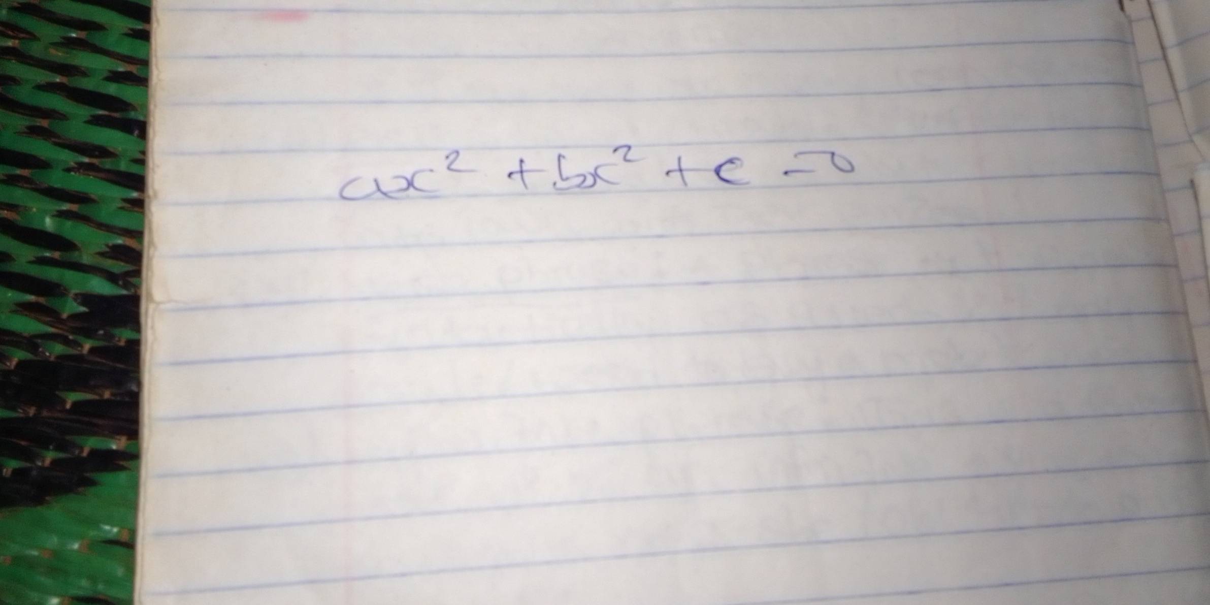 ax^2+bx^2+c=0