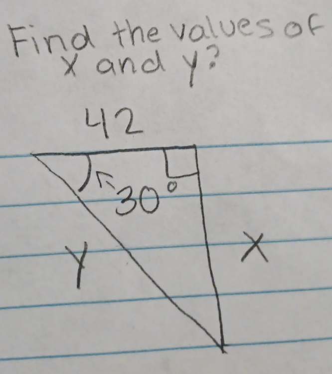 Find the values of
Xand y?