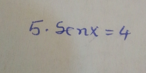 sec x=4