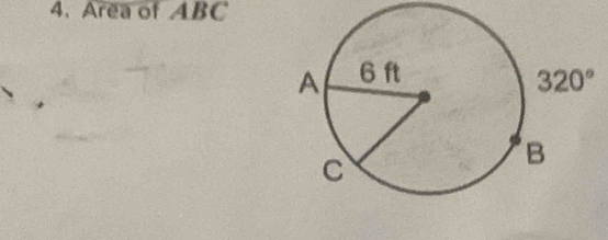 Area of ABC