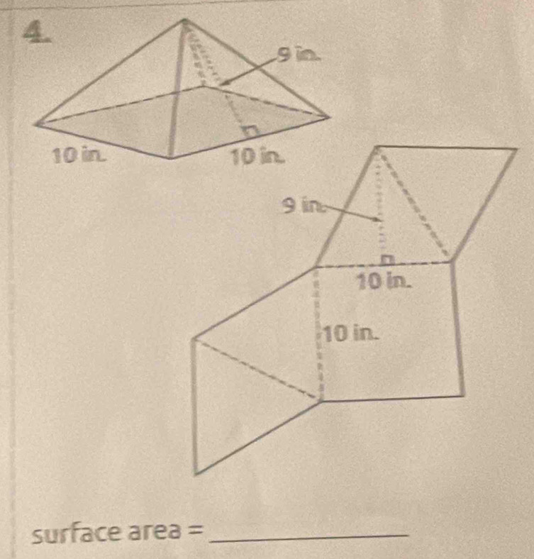 surface area =_