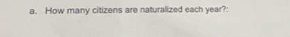 How many citizens are naturalized each year?: