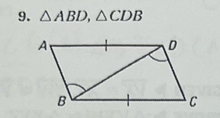 △ ABD, △ CDB