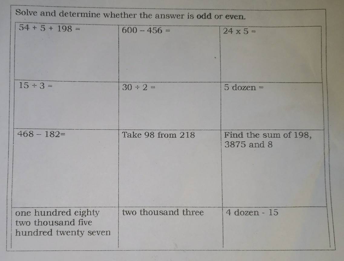 Solve and deter