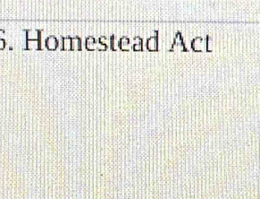 Homestead Act