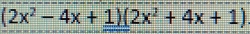 (2x^2-4x+1)(2x^2+4x+1)