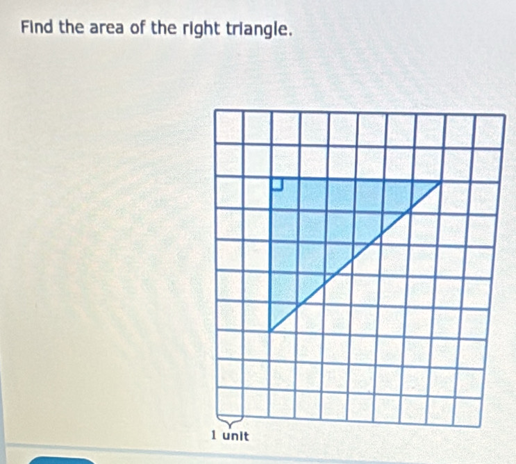 Find the area of the right triangle.