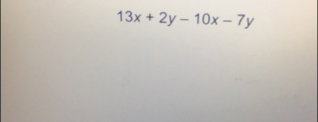 13x+2y-10x-7y