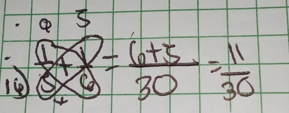 10 frac 1 A ABX3endarray =frac 3 31= (6+5)/30 = 11/30 