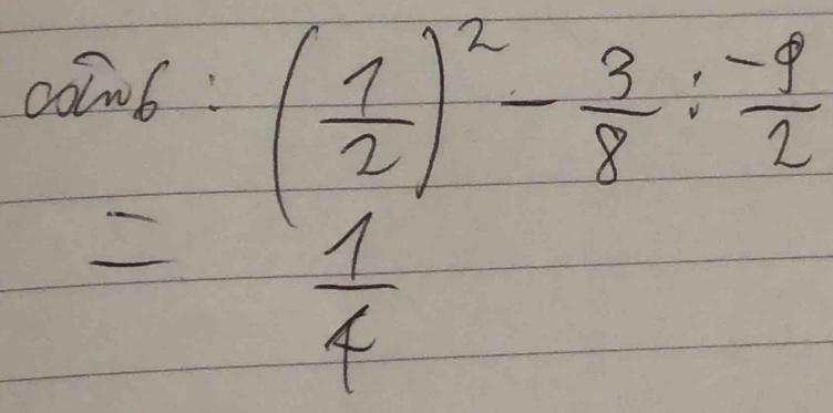 ood
=frac beginpmatrix  1/2 )^2- 3/8 : (-9)/2  1/4 
-